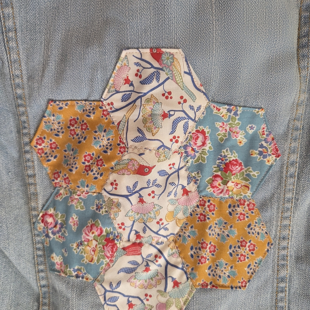 Cherokee Blue Jeans with Floral Patchwork